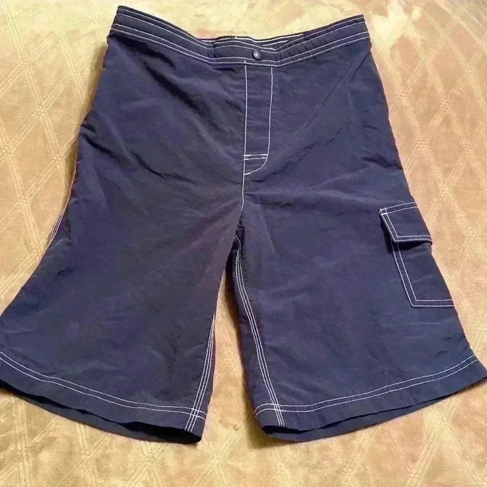 Boys Blue Lands’ End Swim Shorts Size Large